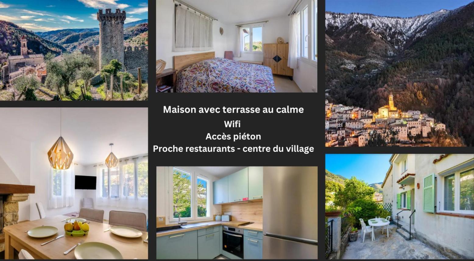 La Tiniera A Luceram - Maison Renovee 2023- Terrasse - Wifi - Village Des Creches Εξωτερικό φωτογραφία
